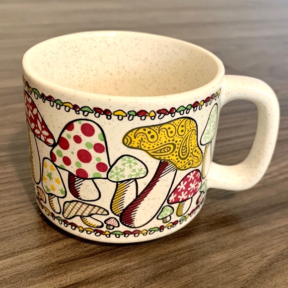 Vintage retro 70’s mushroom mug